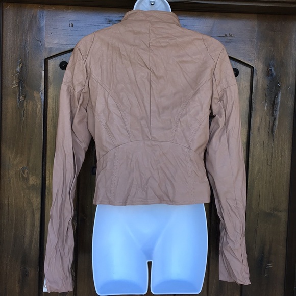 -SOLD-Bar III Cropped Crinkle Moto Jacket M - Picture 6 of 8